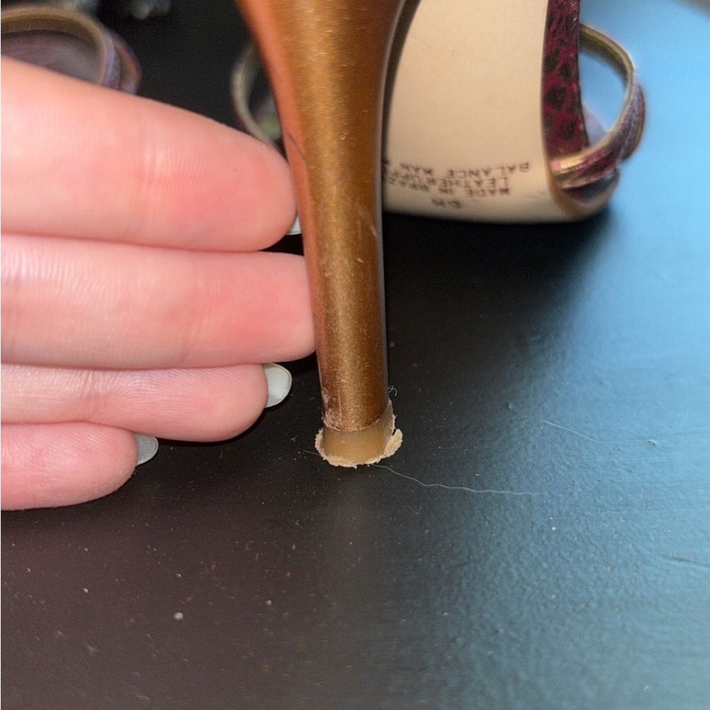Carlos Heart Charm & Snakeskin Strappy Heels - Picture 6 of 7